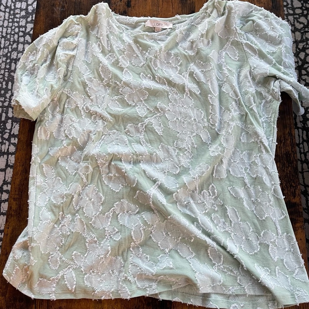 Light green short sleeve blouse